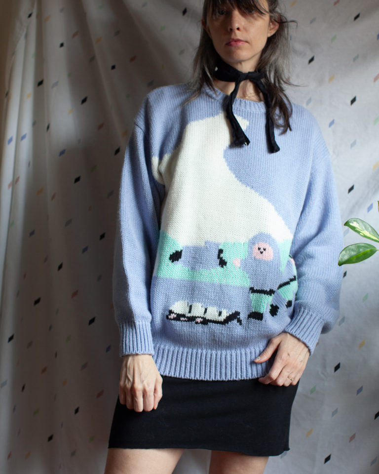 winter scene sweater
